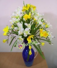 Hoa giả, Hoa lụa đẹp, Bình hoa Đỗ Quyên