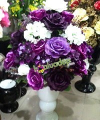 Hoa giả, Hoa lụa đẹp, Hoa hồng tím