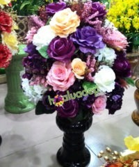 Hoa giả, Hoa lụa đẹp, Bình hồng đẹp