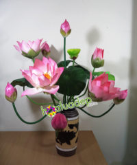 Hoa giả, Hoa lụa đẹp, Bình hoa Sen