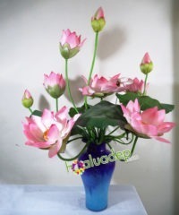 Hoa giả, Hoa lụa đẹp, Bình hoa Sen