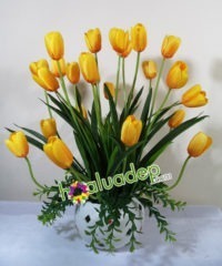 Hoa giả, Hoa lụa đẹp, Hoa Tulip vàng