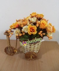 Hoa giả, Hoa lụa đẹp, Xe đạp hoa