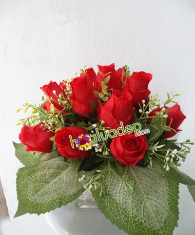 Hoa hồng đỏ Hoa giả, Hoa lụa đẹp, Hoa hồng đỏ