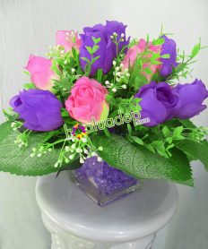 Hoa giả, Hoa lụa đẹp, Hoa hồng tím