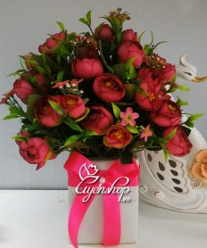 Hoa giả, Hoa lụa đẹp, Hoa trà nhỏ