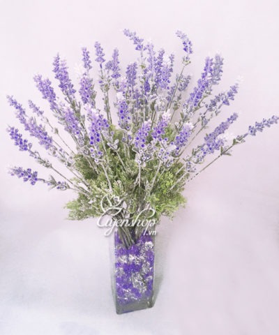Bình hoa Lavender Hoa giả, Hoa lụa đẹp, Bình hoa Lavender