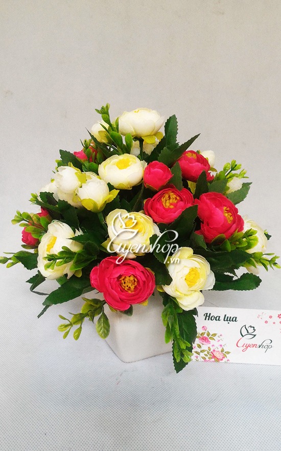 Zoom với Lọ hoa Trà đỏ