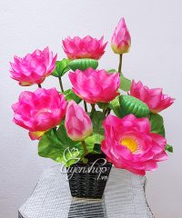 Hoa giả, Hoa lụa đẹp, Bình hoa Sen