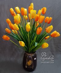 Hoa giả, Hoa lụa đẹp, BÌNH TULIP XINH