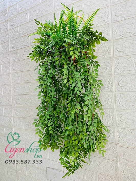 Zoom với GIỎ LÁ XANH TREO TƯỜNG 