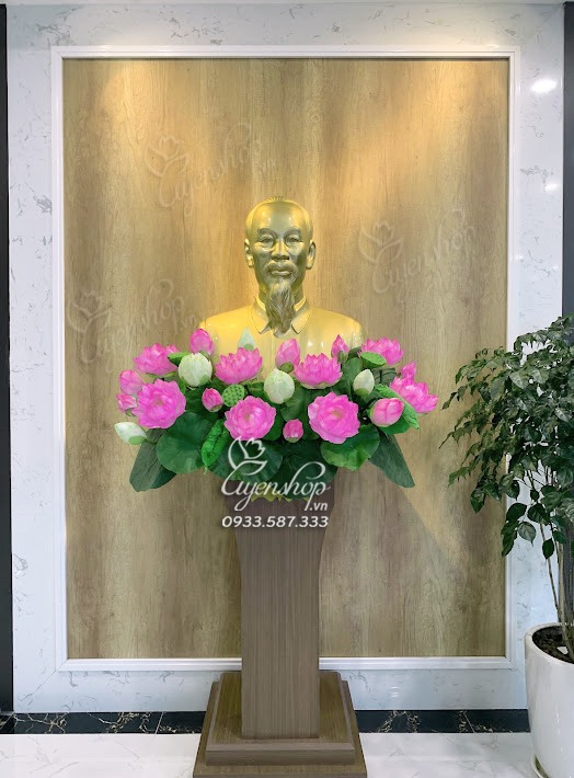 Zoom với HOA SEN TRANG TRÍ TƯỢNG BÁC ĐẸP