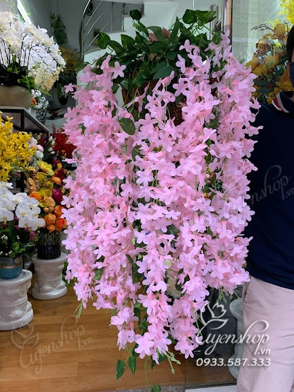 Zoom với GIỎ HOA TỬ ĐẰNG MÀU HỒNG 