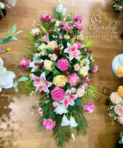 Lãng Hoa Bàn Họp Hoa giả, Hoa lụa đẹp, Lãng Hoa Bàn Họp