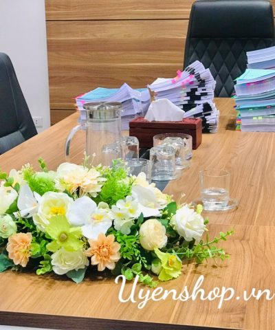 Lãng Hoa Bàn Họp Nhỏ Hoa giả, Hoa lụa đẹp, Lãng Hoa Bàn Họp Nhỏ