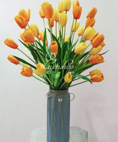 Hoa giả, Hoa lụa đẹp, Bình Hoa Tulip