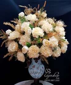 Hoa giả, Hoa lụa đẹp, Mẫu Đơn Vàng Kiêu Sa