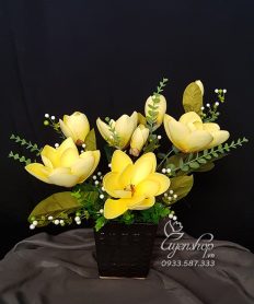 Hoa giả, Hoa lụa đẹp, Chậu Mộc Lan Nhỏ