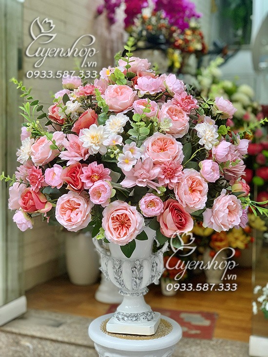 Zoom với Lư Hoa Cao Cấp Tone Hồng