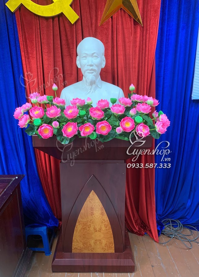 Zoom với LÃNG HOA SEN ĐỂ BỤC TƯỢNG BÁC