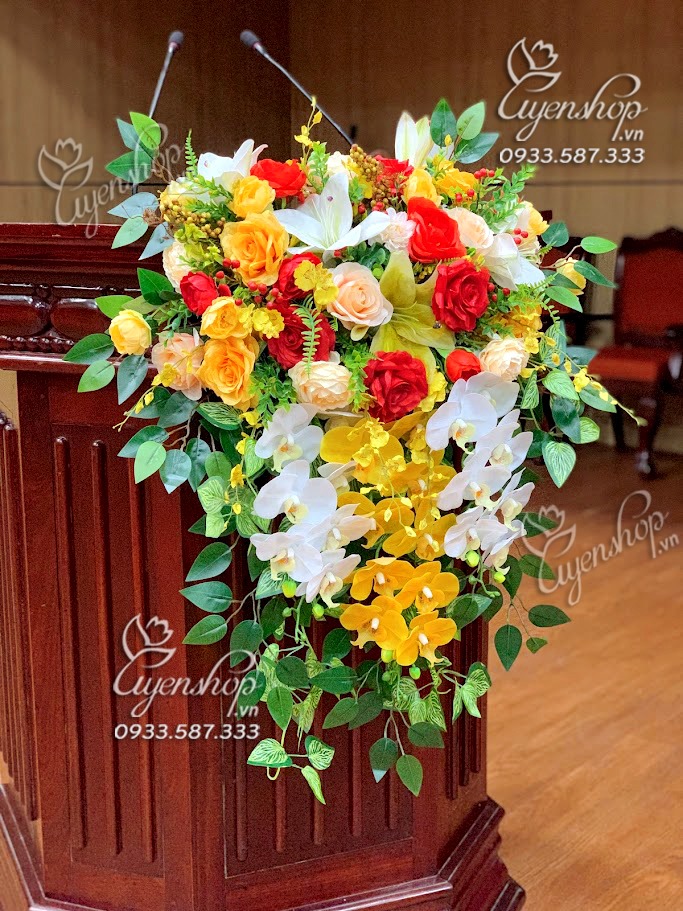 Zoom với HOA BỤC PHÁT BIỂU MIX MÀU