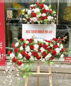 Hoa giả, Hoa lụa đẹp, LÃNG HOA CHÚC MỪNG 2 TẦNG