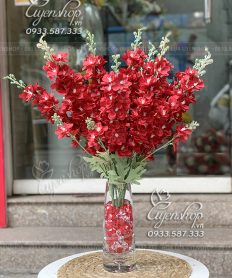 Hoa giả, Hoa lụa đẹp, BÌNH HOA PHI YẾN ĐỎ