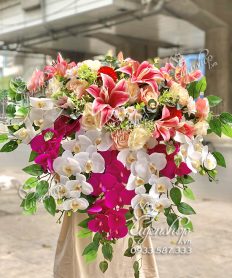 Hoa giả, Hoa lụa đẹp, HOA TRANG TRÍ BỤC PHÁT BIỂU