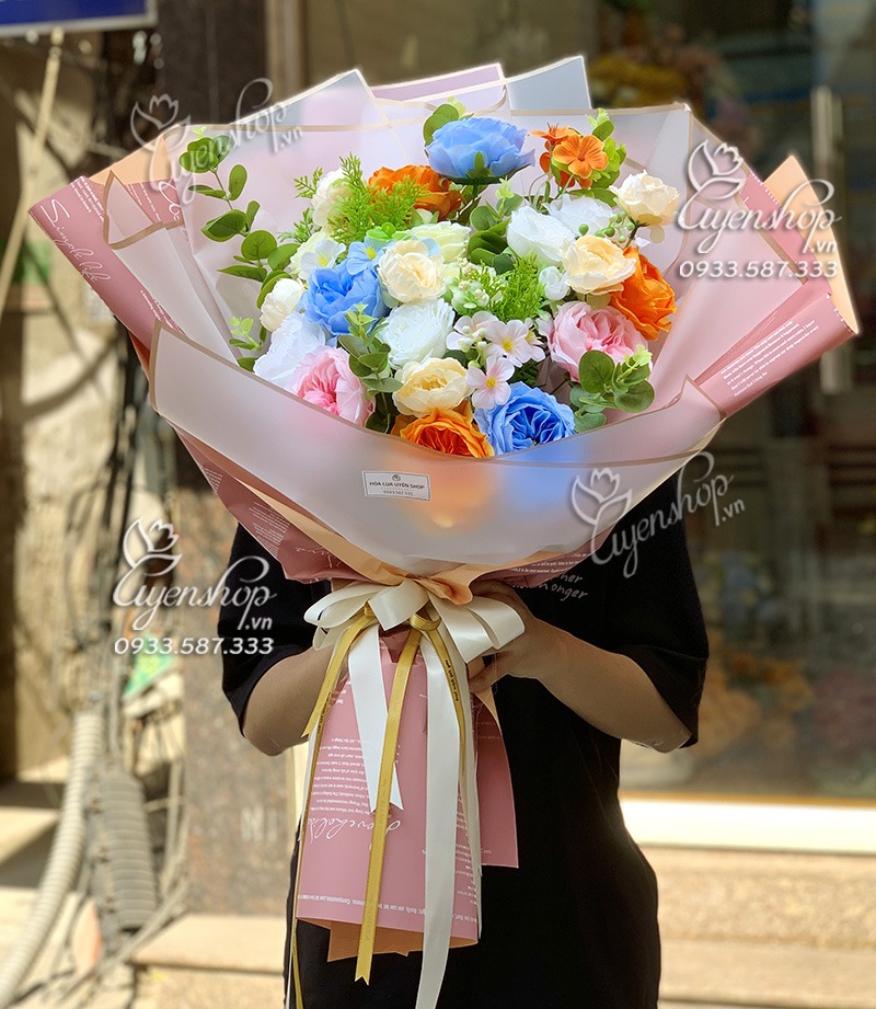 Zoom với BÓ HOA LỤA XINH