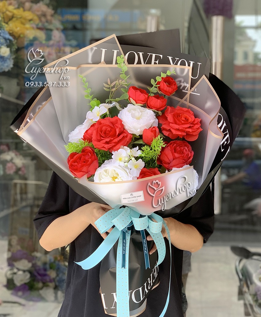 Zoom với BÓ HOA LỤA XINH