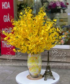 Hoa giả, Hoa lụa đẹp, BÌNH HOA LAN VŨ NỮ