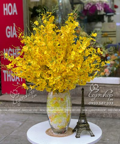 BÌNH HOA LAN VŨ NỮ Hoa giả, Hoa lụa đẹp, BÌNH HOA LAN VŨ NỮ