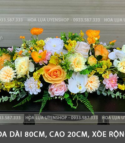HOA LỤA TRANG TRÍ PHÒNG HỌP TONE VÀNG Hoa giả, Hoa lụa đẹp, HOA LỤA TRANG TRÍ PHÒNG HỌP TONE VÀNG