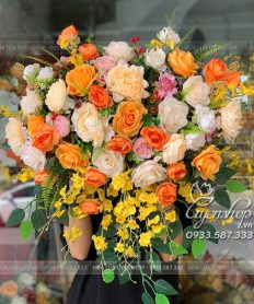 Hoa giả, Hoa lụa đẹp, LÃNG HOA TREO BỤC PHÁT BIỂU