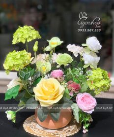 LỌ HOA NHỎ ĐỂ BÀN Hoa giả, Hoa lụa đẹp, LỌ HOA NHỎ ĐỂ BÀN