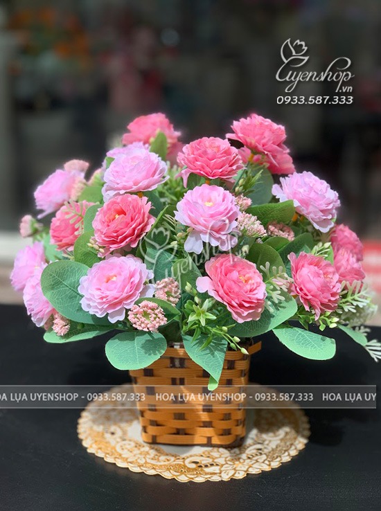 Zoom với LỌ HOA CÚC NHỎ TONE HỒNG
