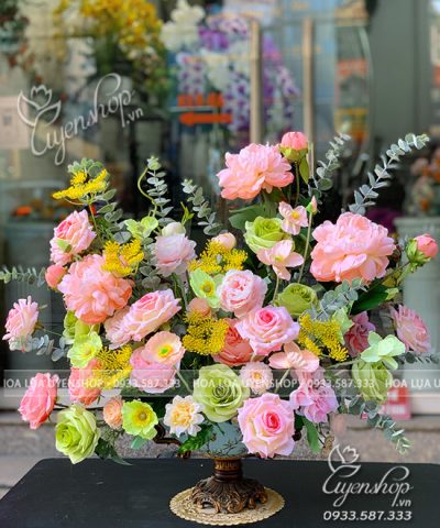 THUYỀN HOA NGHỆ THUẬT Hoa giả, Hoa lụa đẹp, THUYỀN HOA NGHỆ THUẬT