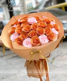 Hoa giả, Hoa lụa đẹp, BÓ HOA HỒNG SÁP