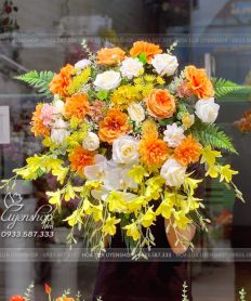 Hoa giả, Hoa lụa đẹp, LÃNG HOA BỤC PHÁT BIỂU NHỎ