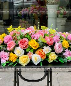 Hoa giả, Hoa lụa đẹp, LÃNG HOA LỤA TRANG TRÍ PHÒNG HỌP LỚN