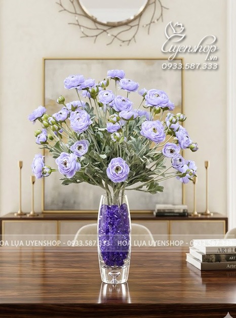 Zoom với BÌNH HOA MAO LƯƠNG TÍM SANG TRỌNG