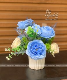 Hoa giả, Hoa lụa đẹp, LỌ HOA NHỎ ĐỂ BÀN