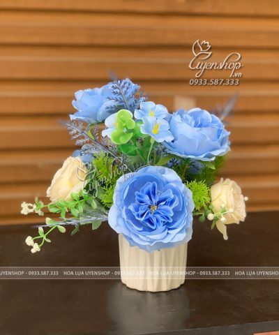 LỌ HOA NHỎ ĐỂ BÀN Hoa giả, Hoa lụa đẹp, LỌ HOA NHỎ ĐỂ BÀN