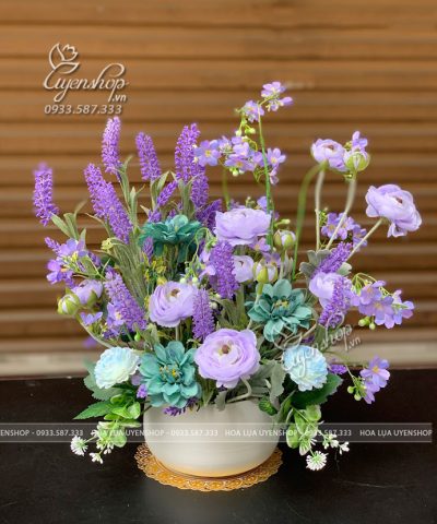LỌ HOA NHỎ ĐỂ BÀN Hoa giả, Hoa lụa đẹp, LỌ HOA NHỎ ĐỂ BÀN