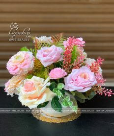 Hoa giả, Hoa lụa đẹp, LỌ HOA LỤA ĐỂ BÀN GIÁO VIÊN