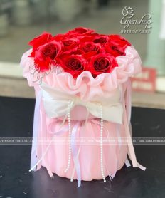 Hoa giả, Hoa lụa đẹp, BÓ HOA HỒNG SÁP CÔNG CHÚA