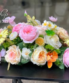 Hoa giả, Hoa lụa đẹp, LÃNG HOA BÀN HỌP NHỎ