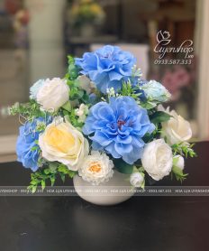 Hoa giả, Hoa lụa đẹp, LỌ HOA LỤA ĐỂ BÀN GIÁO VIÊN