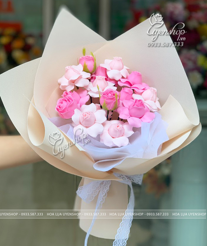 BÓ HOA SÁP HỒNG NHỎ BÓ HOA SÁP HỒNG NHỎ