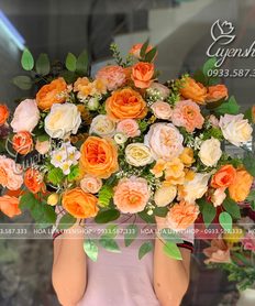LÃNG HOA BỤC PHÁT BIỂU TONE CAM